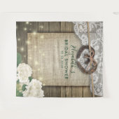 Tenture Photobooth Mariage Bois Fleur Hydrangea (Devant (Horizontal))