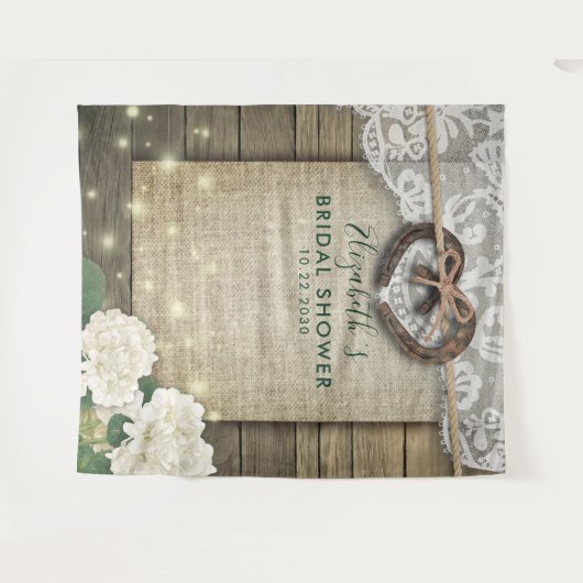 Tenture Photobooth Mariage Bois Fleur Hydrangea (Devant (Horizontal))