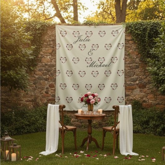 Tenture Photobooth mariage champêtre