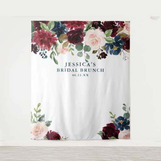 Tenture Photobooth Mariage Fond de Bourgogne Ensoleillé (Devant)