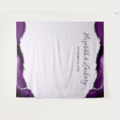 Tenture Photobooth Mariage Lavande Agate Argent Violet (Devant (Horizontal))