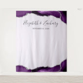 Tenture Photobooth Mariage Lavande Agate Argent Violet (Devant)