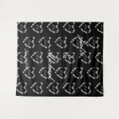 Tenture Photobooth mariage noir et blanc (Devant (Horizontal))