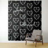 Tenture photobooth mariage noir et blanc (En situation)