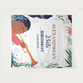 Tenture Photobooth personnalisé pour fête d'anniversaire a (Devant (Horizontal))