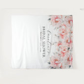 Tenture PHOTOBOOTH pivoines Rose Foncé Mariage (Devant (Horizontal))