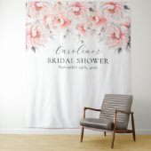 Tenture PHOTOBOOTH pivoines Rose Foncé Mariage (En situation)