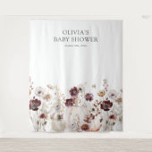 Tenture Photobooth pour Baby Shower Fleur Sauvage d'Automn (Devant)