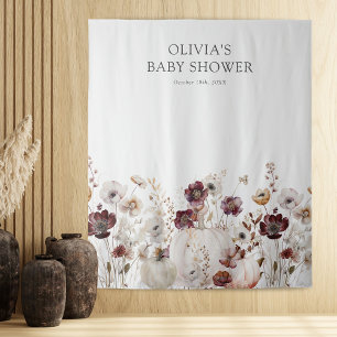 Tenture Photobooth pour Baby Shower Fleur Sauvage d'Automn