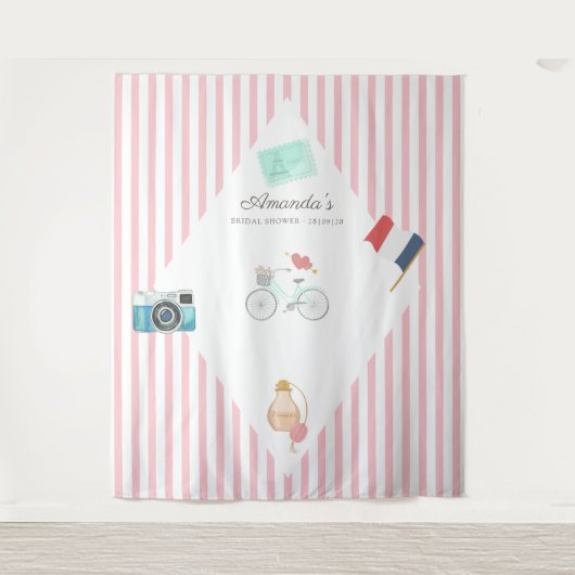 Tenture Photobooth pour enterrement de vie de jeune fille (Devant)