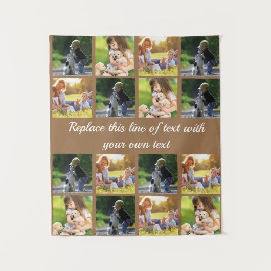 Tenture photocollage et texte (Devant)