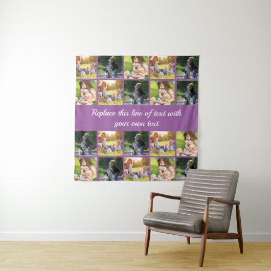 Tenture photocollage et texte (En situation)