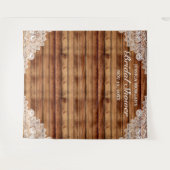 Tenture Photographie de Baby Shower Rustique en Bois et De (Devant (Horizontal))