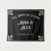 Tenture Photographie de Mariage personnalisé gothique noir (Devant (Horizontal))