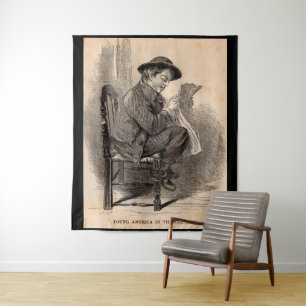 Tenture Photographie victorienne Young America in the Coun