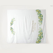 Tenture Photomaton d'anniversaire tropical au citron à l'a (Devant (Horizontal))