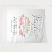 Tenture Photomaton de Baby Shower Fille Fleur Pommeau (Devant (Horizontal))