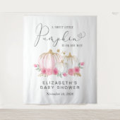 Tenture Photomaton de Baby Shower Fille Fleur Pommeau (Devant)