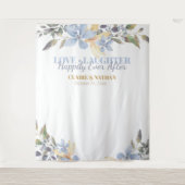 Tenture Photomaton de mariage floral aquarelle violet  (Devant)