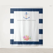Tenture Photomaton de mariage sur le thème nautique (Devant)