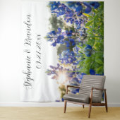 Tenture Photomaton de mariage texan floral Bleus des Blueb (En situation)