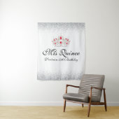 Tenture Photomaton de Quinceañera Rouge et Blanc (En situation)