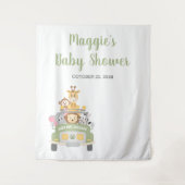 Tenture Photomaton pour Baby Shower Safari Animalier (Devant)