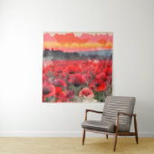 Tenture Photos aquarelle au coucher du soleil (En situation)