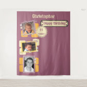 Tenture Photos d'âge 21e fête de Bourgogne fond (Devant)