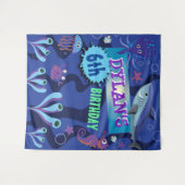 Tenture Photos de la fête d'anniversaire sous-marine (Devant (Horizontal))