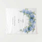 Tenture Photos d'Hydrangea Selfie Mariage blanc fond (Devant (Horizontal))