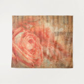 Tenture Piano et violon avec notes musicales et rose (Devant (Horizontal))