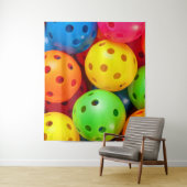 Tenture Pickleball coloré (En situation)