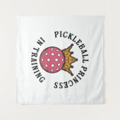 Tenture Pickleball femmes drôle (Devant (Horizontal))