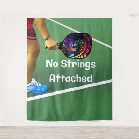 Tenture Pickleball Funny No Strings Attaché (Devant)