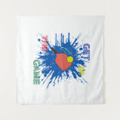 Tenture Pickleball joueur paddle sport (Devant (Horizontal))