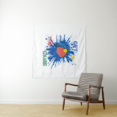 Tenture Pickleball joueur paddle sport (En situation (horizontale))