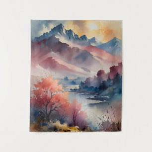 Tenture Pics Pastel et eaux calmes