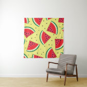 Tenture Pièces de pastèque : Motif Jaune d'été (En situation (horizontale))