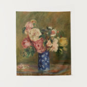 Tenture Pierre Auguste Renoir Bouquet bleu rose Rose (Devant)