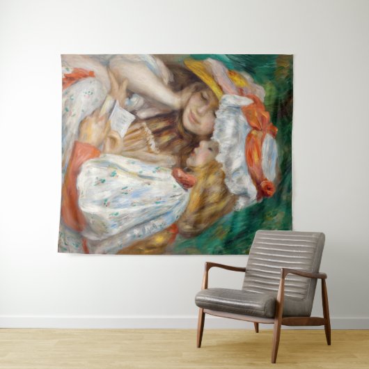 Tenture Pierre-Auguste Renoir - Deux Filles Lecture (En situation (horizontale))