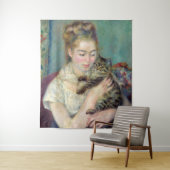 Tenture Pierre-Auguste Renoir - Femme avec chat (En situation)