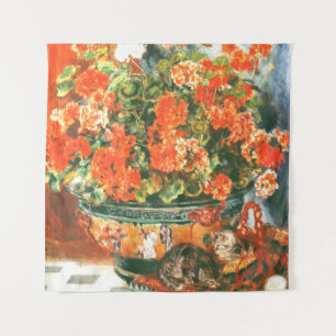 Tenture Pierre-Auguste Renoir Geraniums Et Chats