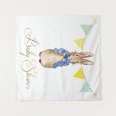 Tenture Pierre le Baby shower lapin (Devant (Horizontal))