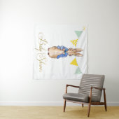 Tenture Pierre le Baby shower lapin (En situation (horizontale))