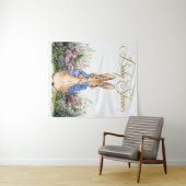 Tenture Pierre le lapin son Baby shower de jardin Contexte (En situation (horizontale))