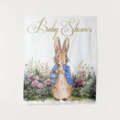Tenture Pierre le lapin son Baby shower de jardin Contexte (Devant)