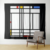 Tenture Piet Mondrian, Composition 10 (En situation (horizontale))