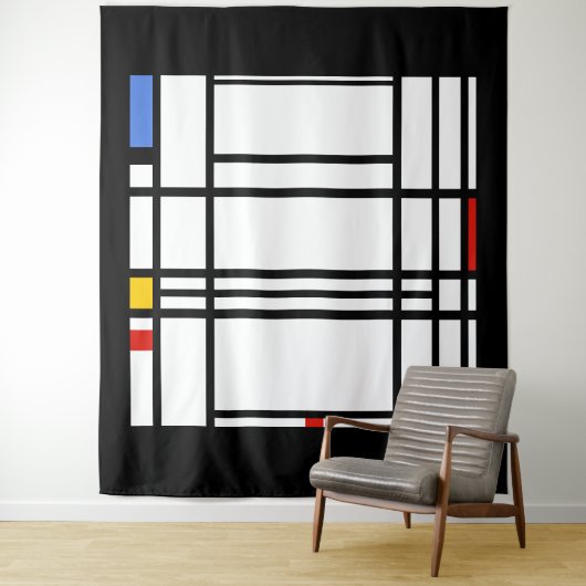 Tenture Piet Mondrian, Composition 10 (En situation)