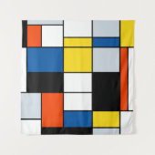 Tenture Piet Mondrian Composition A - Art Moderne Abstrait (Devant)
